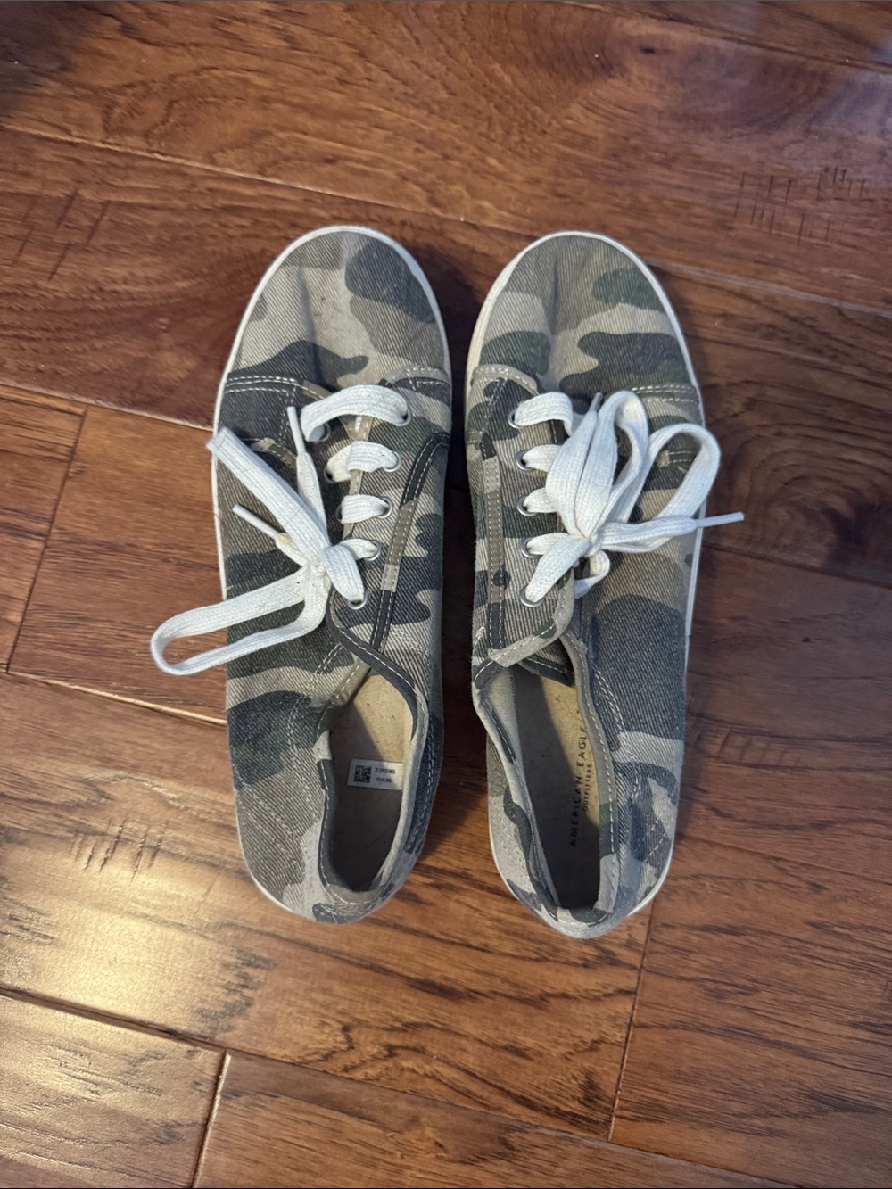 American Eagle Outfitters Camouflage Canvas Sneakers - Green & Gray